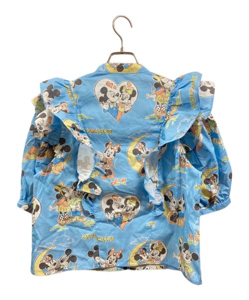 DISNEY（ディズニー）Disney (ディズニー) moussy (マウジー) MD RUFFLE ブラウス/ディズニー/マウジー/010gsq30-0260-1 ブルー サイズ:Freeの古着・服飾アイテム