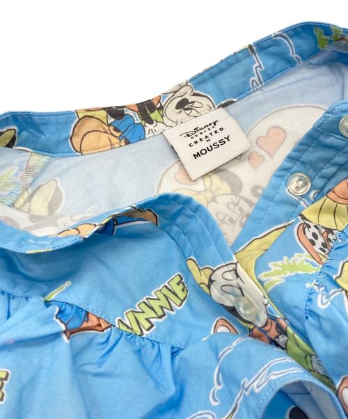 DISNEY（ディズニー）Disney (ディズニー) moussy (マウジー) MD RUFFLE ブラウス/ディズニー/マウジー/010gsq30-0260-1 ブルー サイズ:Freeの古着・服飾アイテム
