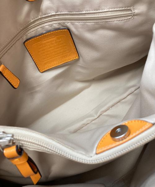 COACH（コーチ）COACH (コーチ) シグネチャー ストライプ ドローストリング キャリーオール トートバッグ/コーチ/F29064/D1481 インディゴの古着・服飾アイテム