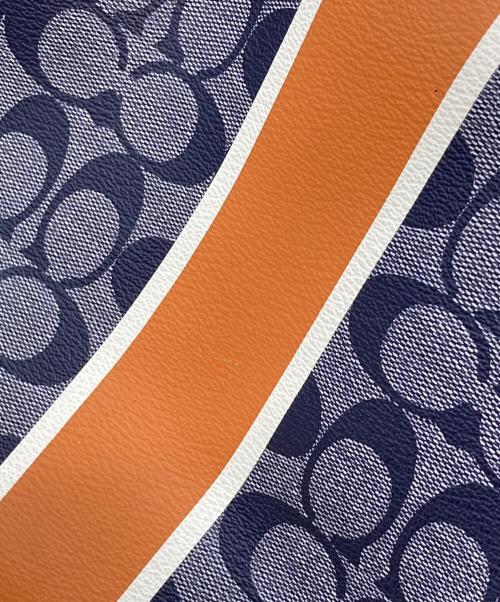 COACH（コーチ）COACH (コーチ) シグネチャー ストライプ ドローストリング キャリーオール トートバッグ/コーチ/F29064/D1481 インディゴの古着・服飾アイテム