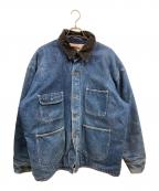 BOB BARKER COボブバーカー）の古着「裏地ブランケットカバーオール」｜インディゴ