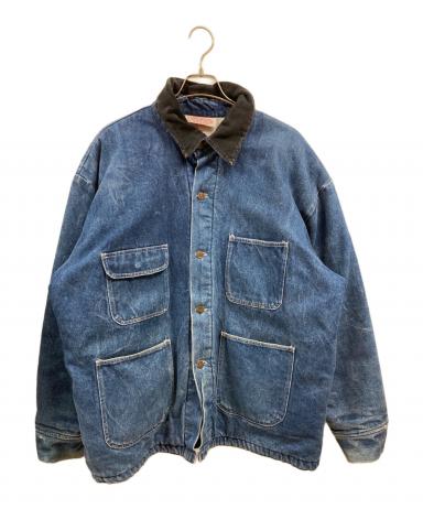 90s Bob Barker 濃紺　デニムカバーオール XL 裏地ブランケット 3061001812396313_01_3944w.jpeg