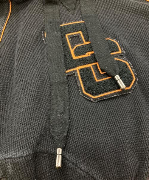 DOLCE & GABBANA（ドルチェ＆ガッバーナ）DOLCE & GABBANA (ドルチェ＆ガッバーナ) フードレイヤードDGパッチパーカー　ドルチェ＆ガッバーナ　G9KT1Z/G7NBD ブラック×オレンジ サイズ:44の古着・服飾アイテム