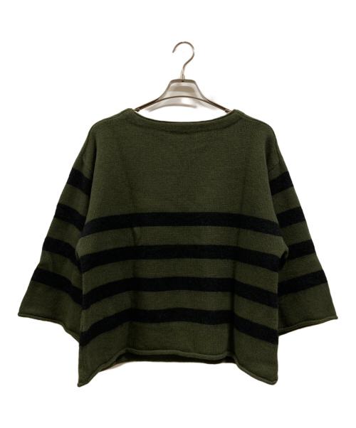 Traditional Weatherwear（トラディショナルウェザーウェア）Traditional Weatherwear (トラディショナルウェザーウェア) WIDE SLV BORDER TOP/トラディショナルウェザーウェア カーキ サイズ:Sの古着・服飾アイテム