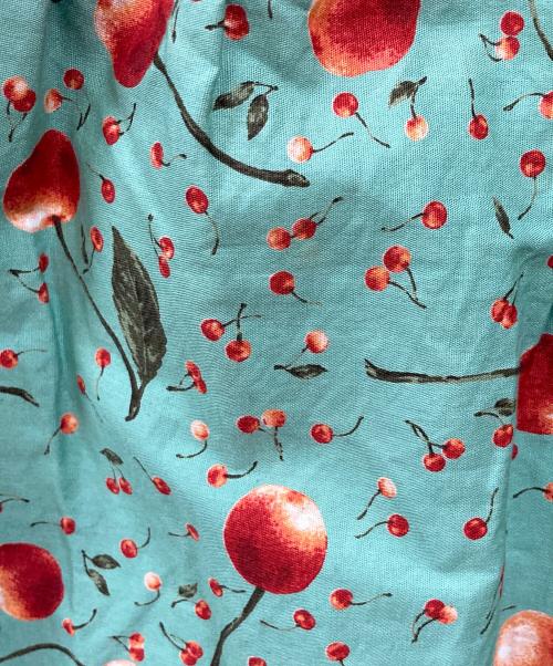 PINK HOUSE（ピンクハウス）PINK HOUSE (ピンクハウス) チェリー総柄スカート グリーン サイズ:Freeの古着・服飾アイテム