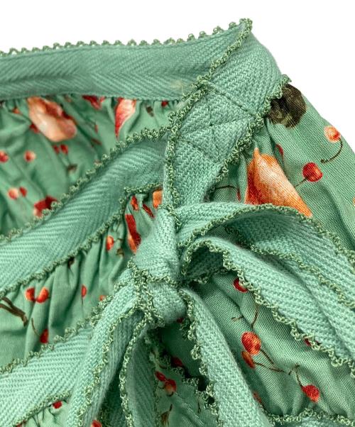 PINK HOUSE（ピンクハウス）PINK HOUSE (ピンクハウス) チェリー総柄スカート グリーン サイズ:Freeの古着・服飾アイテム