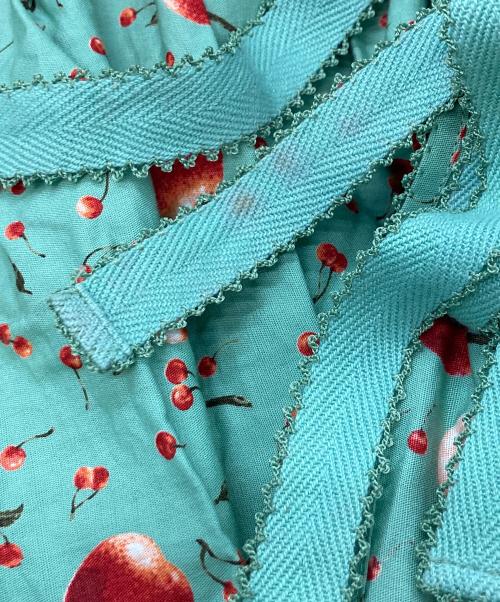 PINK HOUSE（ピンクハウス）PINK HOUSE (ピンクハウス) チェリー総柄スカート グリーン サイズ:Freeの古着・服飾アイテム