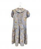 PINK HOUSEピンクハウス）の古着「テディベア総柄ワンピース/ピンクハウス/P012IFA07」｜ブルー