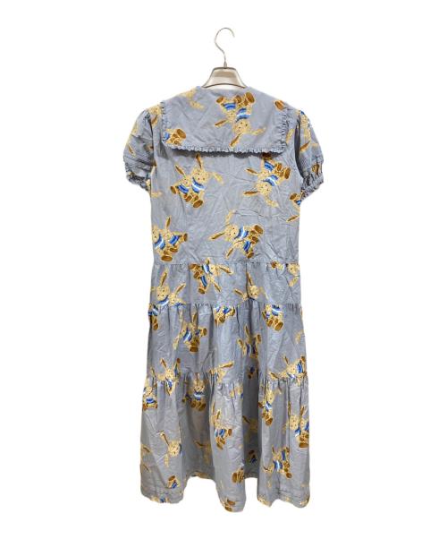 PINK HOUSE（ピンクハウス）PINK HOUSE (ピンクハウス) テディベア総柄ワンピース/ピンクハウス/P012IFA07 ブルー サイズ:Freeの古着・服飾アイテム