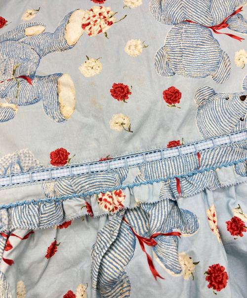 PINK HOUSE（ピンクハウス）PINK HOUSE (ピンクハウス) テディベア総柄ワンピース/ピンクハウス/P014LFA01 ブルー サイズ:Freeの古着・服飾アイテム