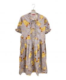 PINK HOUSE（ピンクハウス）の古着「テディベア総柄ワンピース/ピンクハウス/P011BFA15」｜パープル