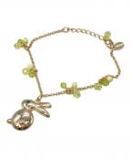 PINK HOUSEピンクハウス）の古着「ウサギペンダントブレスレット/ピンクハウス」｜ゴールド