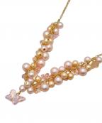 PINK HOUSEピンクハウス）の古着「真珠モチーフネックレス/ピンクハウス」｜ゴールド