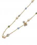 PINK HOUSEピンクハウス）の古着「ストーンネックレス/ピンクハウス」｜ゴールド