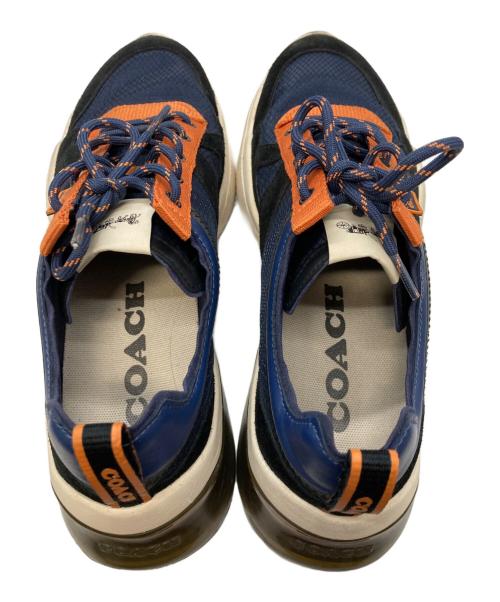 COACH（コーチ）COACH (コーチ) citysole runner sneakers/コーチ/G4939 ネイビー×オレンジ サイズ:26cmの古着・服飾アイテム