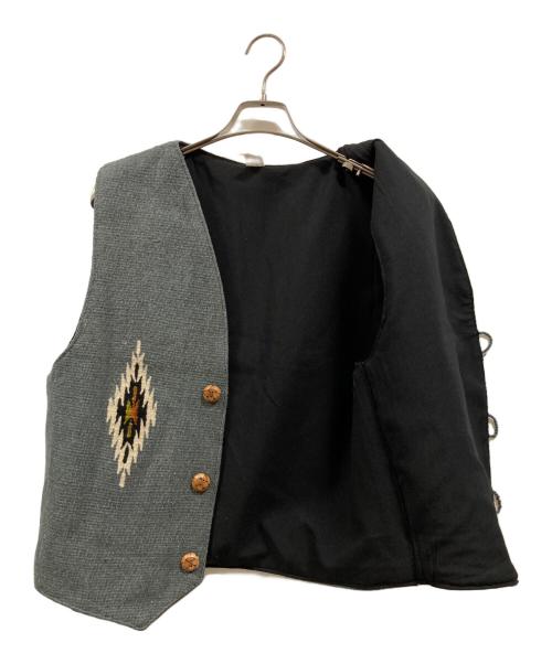 MOLINA（モリナ）MOLINA (モリナ) チマヨベスト/メキシコ製/モリナ グレー サイズ:Lの古着・服飾アイテム