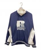 RUSSELL ATHLETIC×PACCBETラッセルアスレチック×ラスベート）の古着「ナイロンプルオーバージャケット　ラッセルアスレチック　ラスベート」｜ネイビー