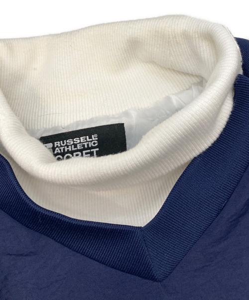 RUSSELL ATHLETIC（ラッセルアスレチック）RUSSELL ATHLETIC (ラッセルアスレチック) PACCBET (ラスベート) ナイロンプルオーバージャケット　ラッセルアスレチック　ラスベート ネイビー サイズ:Ｌの古着・服飾アイテム