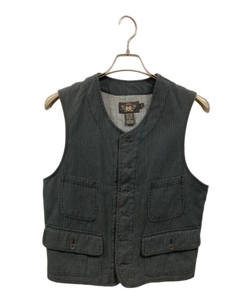 RRL（ダブルアールエル）RRL (ダブルアールエル) PINSTRIPE VEST/ダブルアールエル グレー サイズ:Sの古着・服飾アイテム