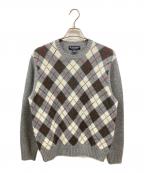BROOKS BROTHERSブルックスブラザーズ）の古着「アーガイルウールニット/ブルックスブラザーズ」｜グレー
