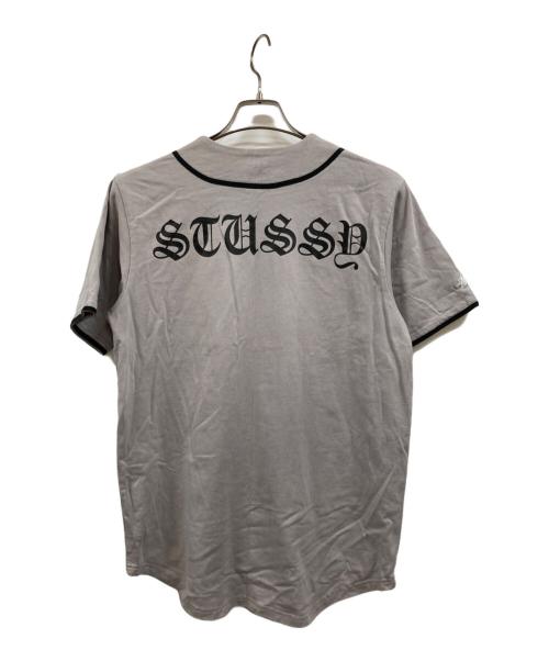 stussy（ステューシー）stussy (ステューシー) ベースボールシャツ グレー サイズ:Sの古着・服飾アイテム