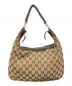 GUCCIグッチ）の古着「GG柄ワンショルダー ショルダーバッグ/グッチ/145757/002058」｜ブラウン