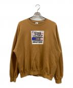 THE BLACK EYE PATCHブラックアイパッチ）の古着「LABEL CREWNECK スウェット/BEPF18TP04」｜ブラウン