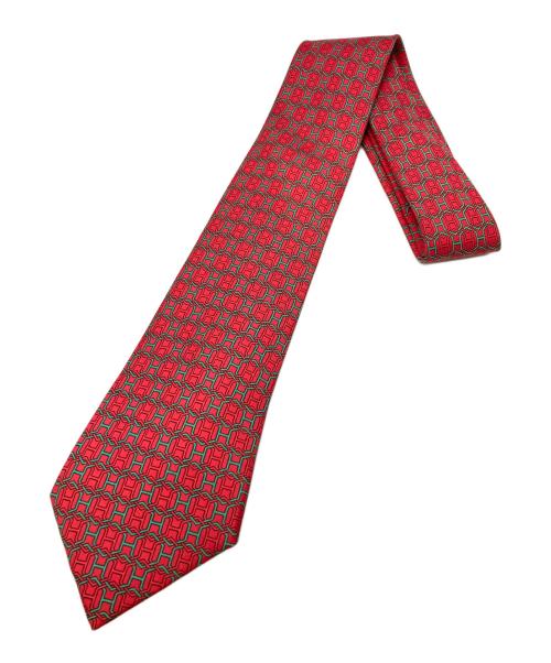 HERMES（エルメス）HERMES (エルメス) ネクタイ/エルメス/7569 SA/総柄 レッド サイズ:不明の古着・服飾アイテム