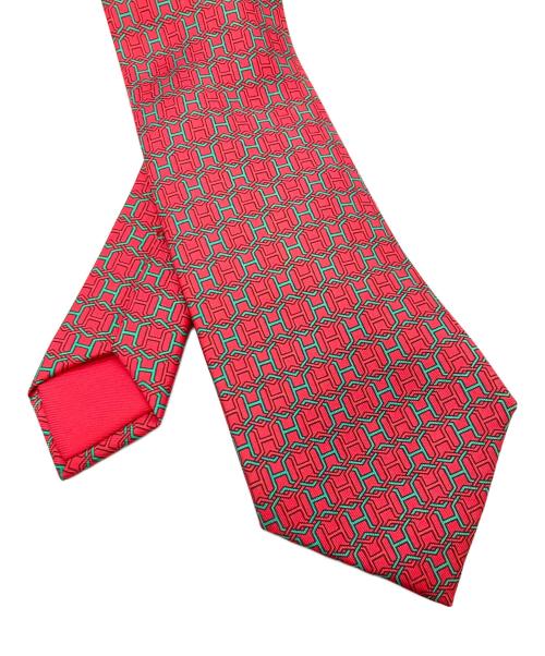 HERMES（エルメス）HERMES (エルメス) ネクタイ/エルメス/7569 SA/総柄 レッド サイズ:不明の古着・服飾アイテム