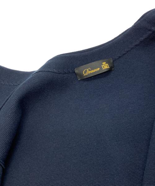 DRAWER（ドゥロワー）DRAWER (ドゥロワー) ミラノ編みニットケープカーディガン/ドゥロワー/6515-105-0560 ネイビー サイズ:ＸＬの古着・服飾アイテム