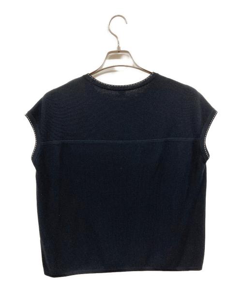 HERMES（エルメス）HERMES (エルメス) ノースリーブニット/エルメス ブラック サイズ:34の古着・服飾アイテム