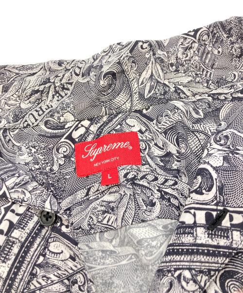 SUPREME（シュプリーム）SUPREME (シュプリーム) Dollar S/S Shirt/シュプリーム ブラック×ホワイト サイズ:Ｌの古着・服飾アイテム