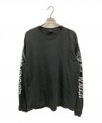 stussyステューシー）の古着「ロングスリーブカットソー/ステューシー」｜ブラック