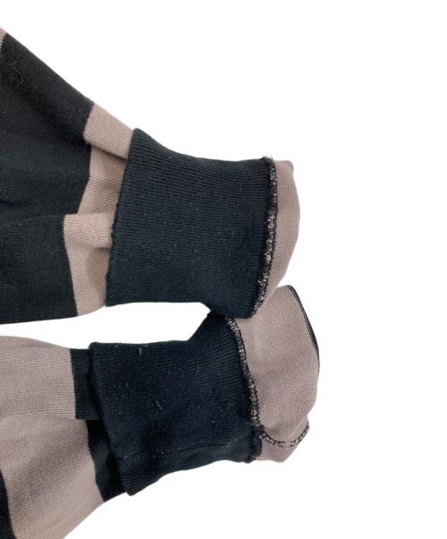 IRON HEART（アイアンハート）IRON HEART (アイアンハート) ボーダースウェット/アイアンハート ブラック×ベージュ サイズ:XLの古着・服飾アイテム