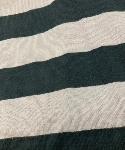 IRON HEART（アイアンハート）IRON HEART (アイアンハート) ボーダースウェット/アイアンハート ブラック×ベージュ サイズ:XLの古着・服飾アイテム