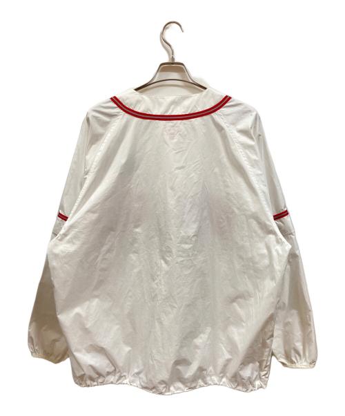 SUPREME（シュプリーム）SUPREME (シュプリーム) Snap-Off Sleeve L/S Baseball Top/シュプリーム/22SS ホワイト×レッド サイズ:XLの古着・服飾アイテム