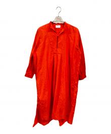 Yarmo（ヤーモ）の古着「キャンブリック コットン シャツドレス/ヤーモ/YAR-22AW OP37」｜オレンジ