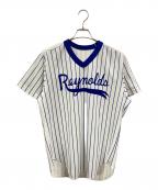 Wilsonウィルソン）の古着「ゲームシャツ/ウィルソン/USA製」｜ホワイト×ブルー