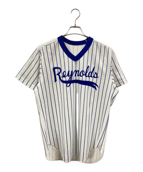 Wilson（ウィルソン）Wilson (ウィルソン) ゲームシャツ/ウィルソン/USA製 ホワイト×ブルー サイズ:Ｌの古着・服飾アイテム