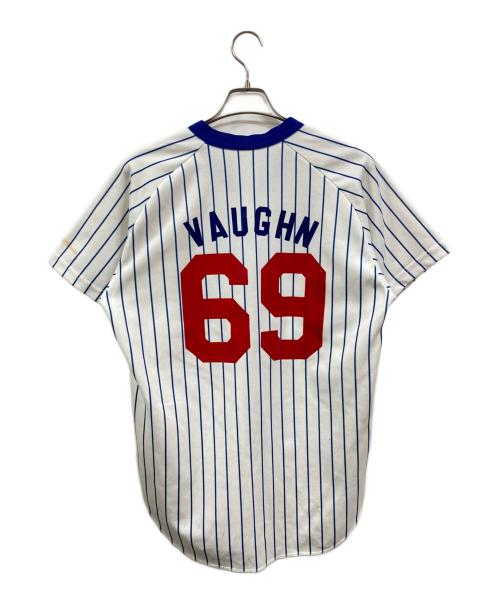 Wilson（ウィルソン）Wilson (ウィルソン) ゲームシャツ/ウィルソン/USA製 ホワイト×ブルー サイズ:Ｌの古着・服飾アイテム