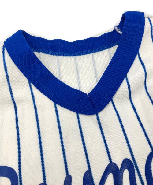 Wilson（ウィルソン）Wilson (ウィルソン) ゲームシャツ/ウィルソン/USA製 ホワイト×ブルー サイズ:Ｌの古着・服飾アイテム