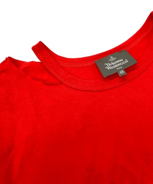 Vivienne Westwood man（ヴィヴィアン ウェストウッド マン）Vivienne Westwood man (ヴィヴィアン ウェストウッド マン) デザインカットソー/ヴィヴィアン ウェストウッド マン レッド サイズ:48の古着・服飾アイテム