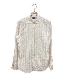 FINAMORE 1925（フィナモレ）の古着「ストライプシャツ/フィナモレ/イタリア製」｜ホワイト