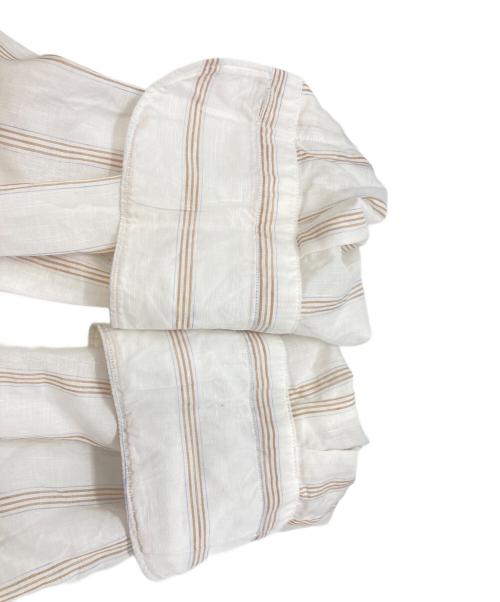 FINAMORE 1925（フィナモレ）FINAMORE 1925 (フィナモレ) ストライプシャツ/フィナモレ/イタリア製 ホワイト サイズ:40の古着・服飾アイテム