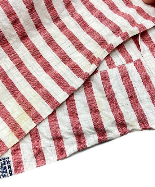 VISVIM（ビズビム）VISVIM (ビズビム) WEBER SHIRT S/S STRIPES/ビズビム/0122105011020/22SS ホワイト×レッド サイズ:3の古着・服飾アイテム