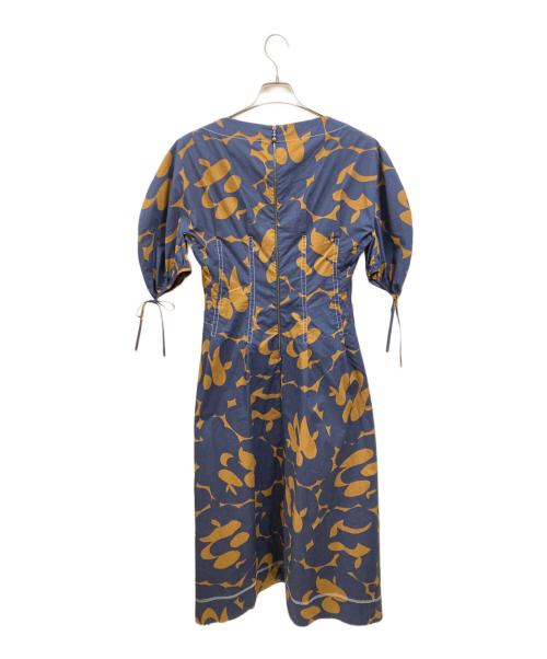 MARNI（マルニ）MARNI (マルニ) 総柄ワンピース/マルニ/ABMA0192A0 ネイビー×ブラウン サイズ:38の古着・服飾アイテム