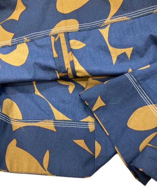 MARNI（マルニ）MARNI (マルニ) 総柄ワンピース/マルニ/ABMA0192A0 ネイビー×ブラウン サイズ:38の古着・服飾アイテム
