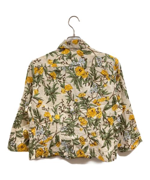 45R（フォーティファイブ・アール）45R (フォーティファイブ・アール) 度甘平ホウセンカプリントの四角シャツ/フォーティファイブ・アール/70730162 ベージュ×グリーン サイズ:Freeの古着・服飾アイテム