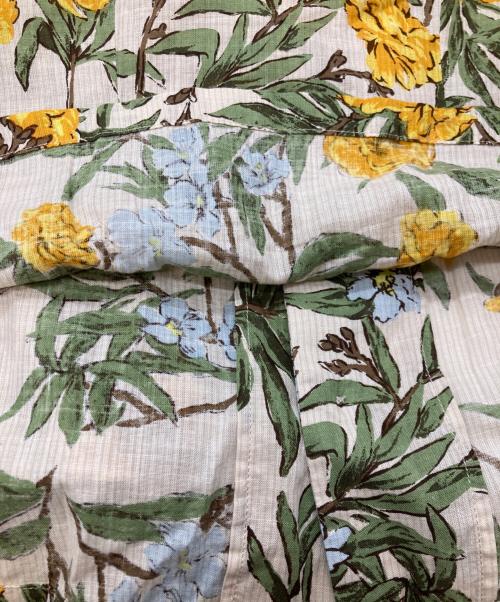 45R（フォーティファイブ・アール）45R (フォーティファイブ・アール) 度甘平ホウセンカプリントの四角シャツ/フォーティファイブ・アール/70730162 ベージュ×グリーン サイズ:Freeの古着・服飾アイテム