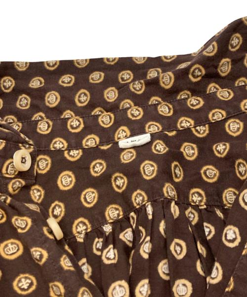 45R（フォーティファイブ・アール）45R (フォーティファイブ・アール) シガードットプリントのドレスワンピース/フォーティファイブ・アール/70350291/23SS ブラウン サイズ:Freeの古着・服飾アイテム